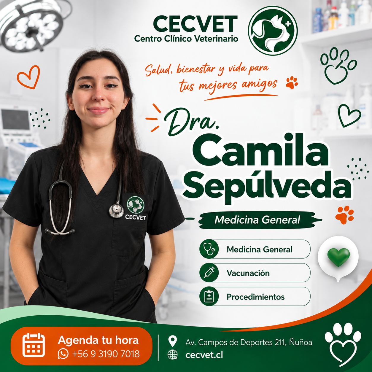 Dra. Camila Sepúlveda, Medicina General de CECVET